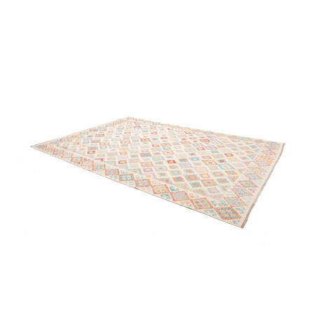 Tappeto Kilim Afghanistan bianco arancione 252x354