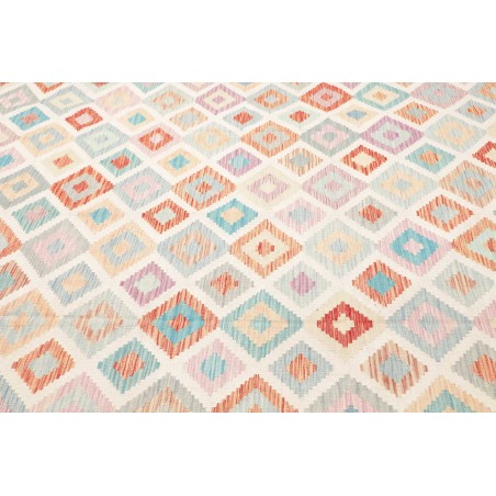 Tappeto Kilim Afghanistan bianco arancione 252x354