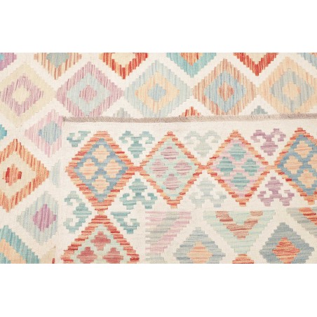 Tappeto Kilim Afghanistan bianco arancione 252x354
