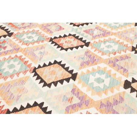Tappeto Kilim Afghanistan bianco verde 260x348