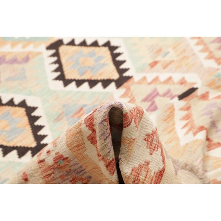 Tappeto Kilim Afghanistan bianco verde 260x348