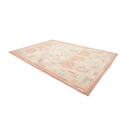 Tappeto Kilim Afghanistan bianco rosso 247x342