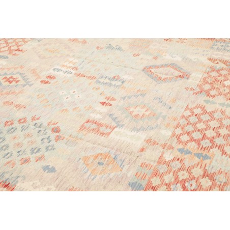 Tappeto Kilim Afghanistan bianco rosso 247x342