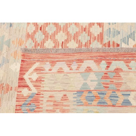 Tappeto Kilim Afghanistan bianco rosso 247x342