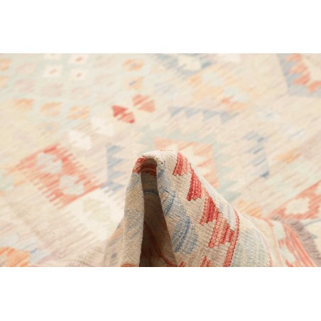 Tappeto Kilim Afghanistan bianco rosso 247x342