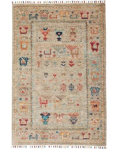 Tappeto Rubin Pakistan marrone grigio 79x132