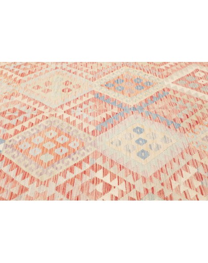 Tappeto Kilim Afghanistan bianco rosso 318x392