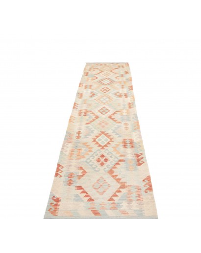 Tappeto Kilim Afghanistan bianco arancione 78x385