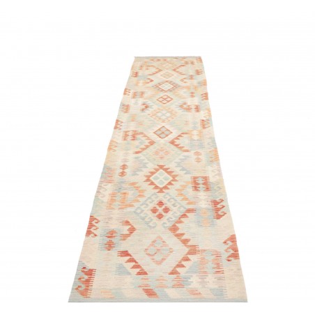 Tappeto Kilim Afghanistan bianco arancione 78x385