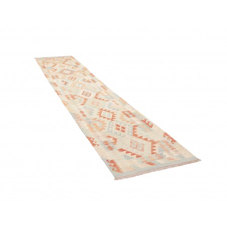 Tappeto Kilim Afghanistan bianco arancione 78x385