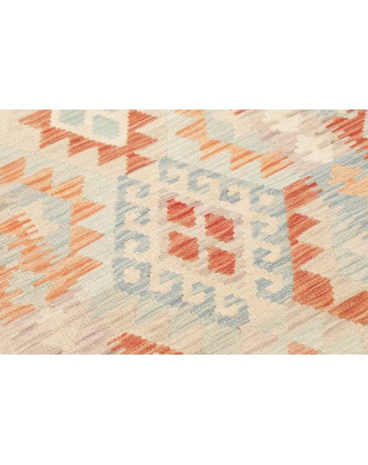 Tappeto Kilim Afghanistan bianco arancione 78x385