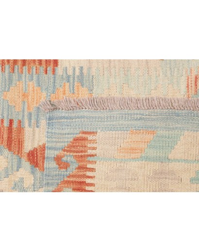 Tappeto Kilim Afghanistan bianco arancione 78x385