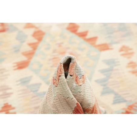 Tappeto Kilim Afghanistan bianco arancione 78x385