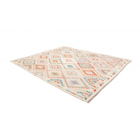 Tappeto Kilim Afghanistan bianco arancione 251x298