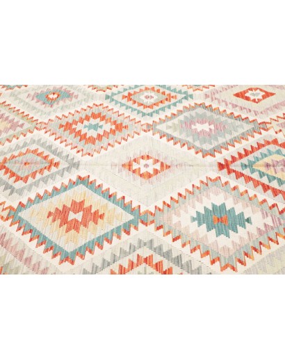 Tappeto Kilim Afghanistan bianco arancione 251x298