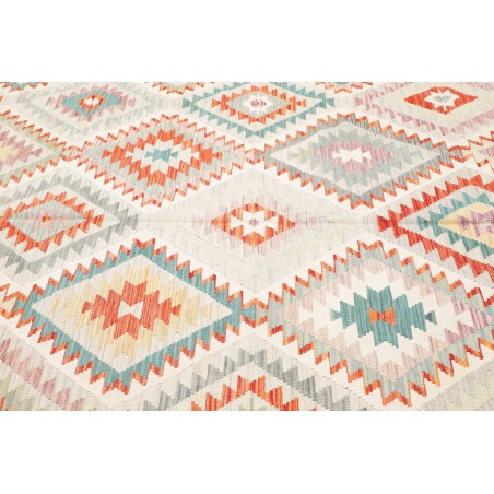 Tappeto Kilim Afghanistan bianco arancione 251x298