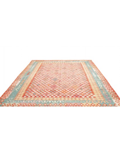 Tappeto Kilim Afghanistan bianco giallo 252x301