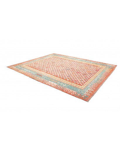 Tappeto Kilim Afghanistan bianco giallo 252x301