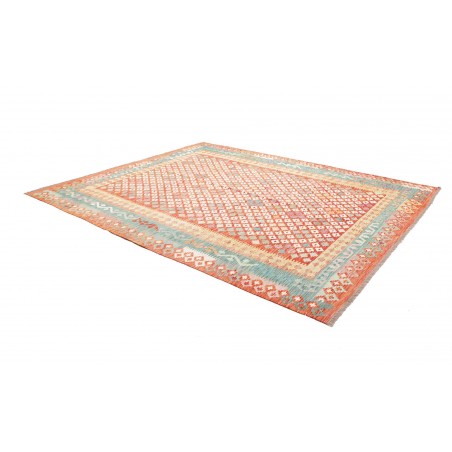 Tappeto Kilim Afghanistan bianco giallo 252x301