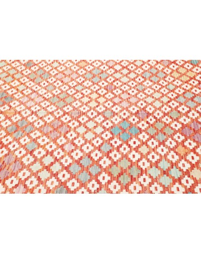 Tappeto Kilim Afghanistan bianco giallo 252x301
