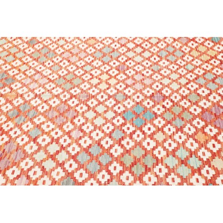 Tappeto Kilim Afghanistan bianco giallo 252x301