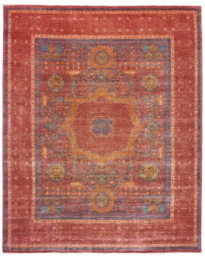 Tappeto Mamlouk Pakistan rosso grigio 250x300
