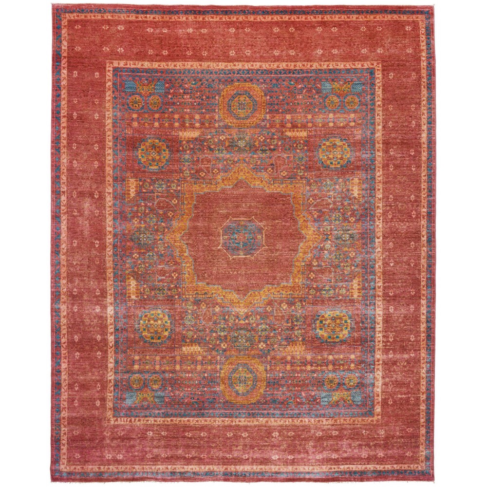 Tappeto Mamlouk Pakistan rosso grigio 250x300 Tappeto Mamlouk Pakistan rosso grigio 250x300