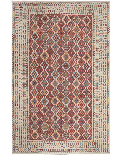 Tappeto Kilim Afghanistan azzurro marrone 348x543