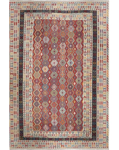 Tappeto Kilim Afghanistan marrone 414x595