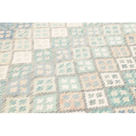 Tappeto Kilim Afghanistan bianco azzurro 182x250