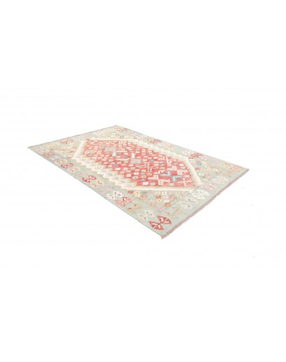 Tappeto Kilim Afghanistan bianco arancione 170x246