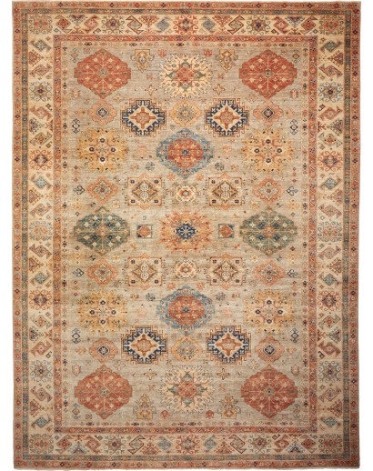 Tappeto Tribal Pakistan marrone grigio 308x419