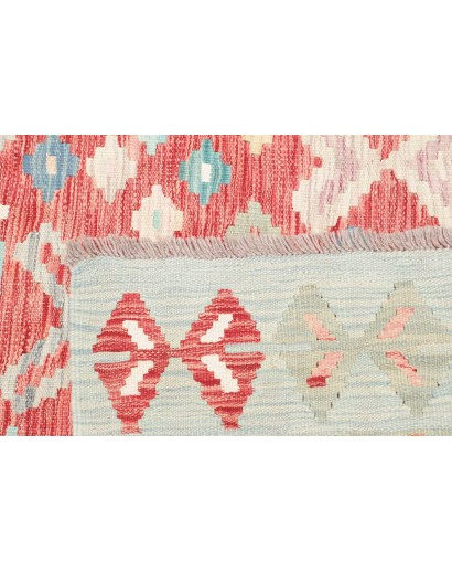 Tappeto Kilim Afghanistan bianco arancione 170x246
