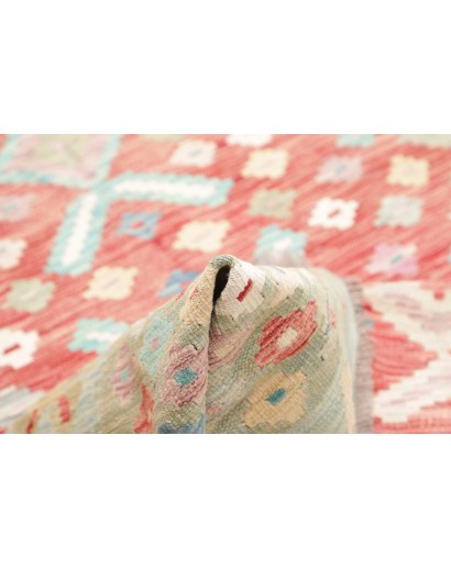 Tappeto Kilim Afghanistan bianco arancione 170x246