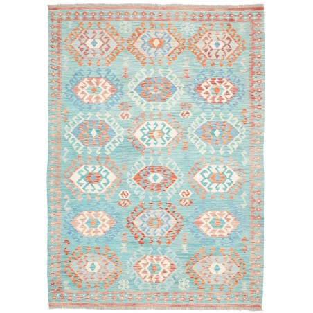 Tappeto Kilim Afghanistan bianco arancione 170x244