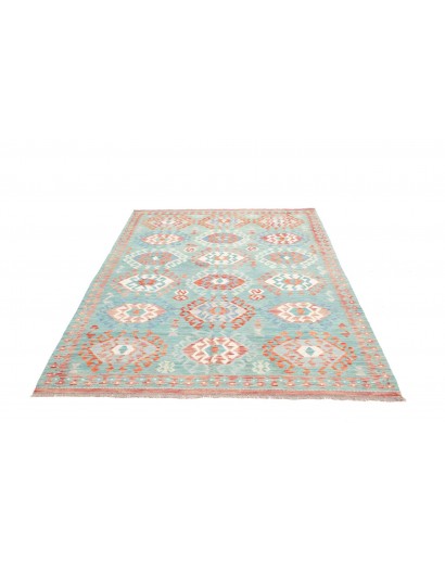 Tappeto Kilim Afghanistan bianco arancione 170x244