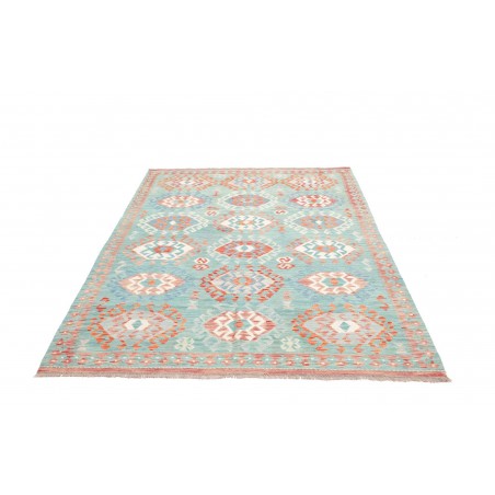 Tappeto Kilim Afghanistan bianco arancione 170x244
