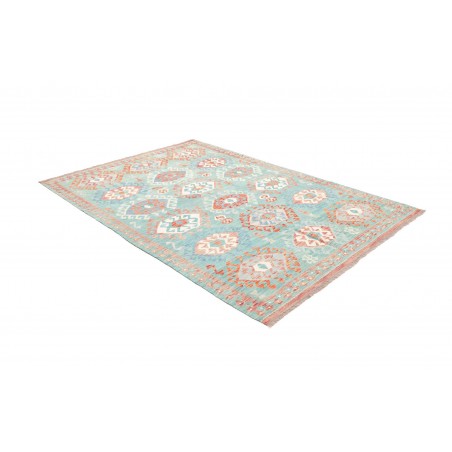 Tappeto Kilim Afghanistan bianco arancione 170x244