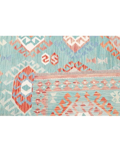 Tappeto Kilim Afghanistan bianco arancione 170x244
