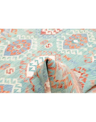 Tappeto Kilim Afghanistan bianco arancione 170x244