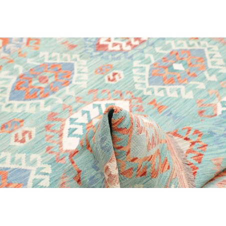 Tappeto Kilim Afghanistan bianco arancione 170x244