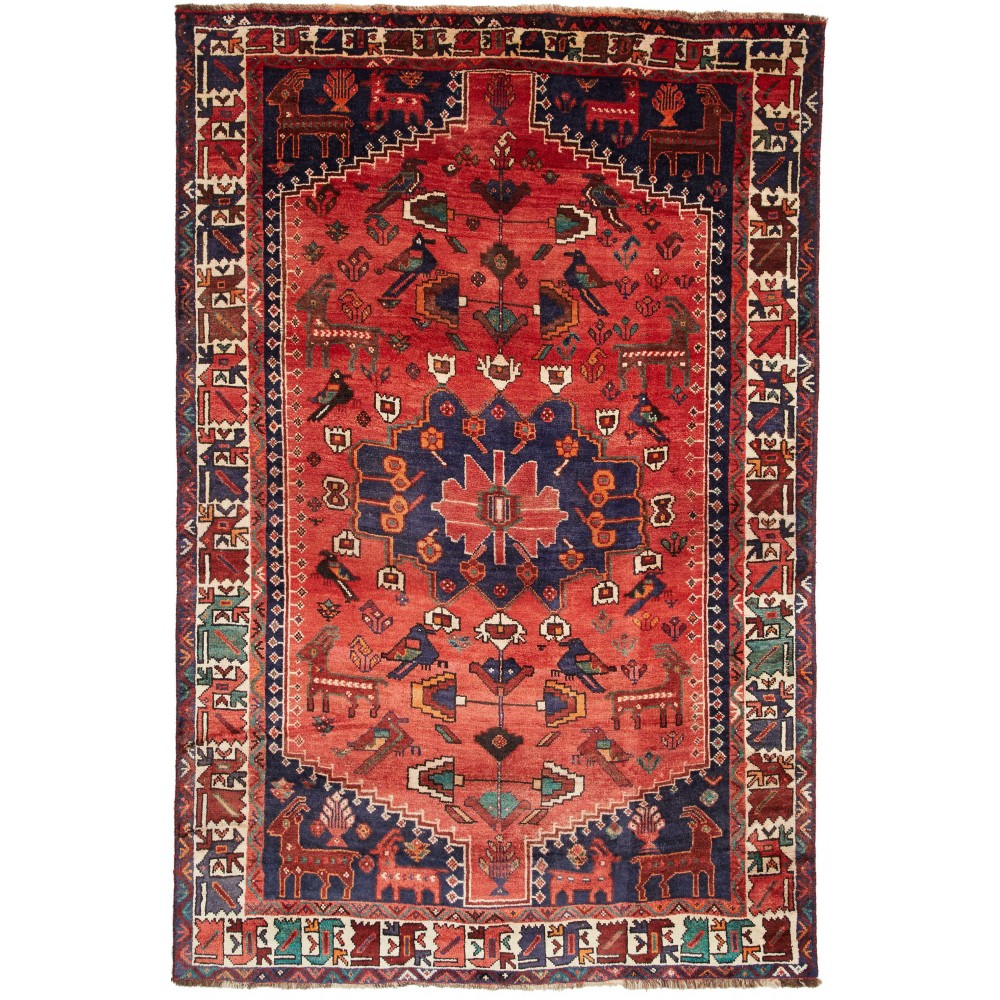 Tappeto Shiraz Persia marrone giallo 172x260 Tappeto Shiraz Persia marrone giallo 172x260