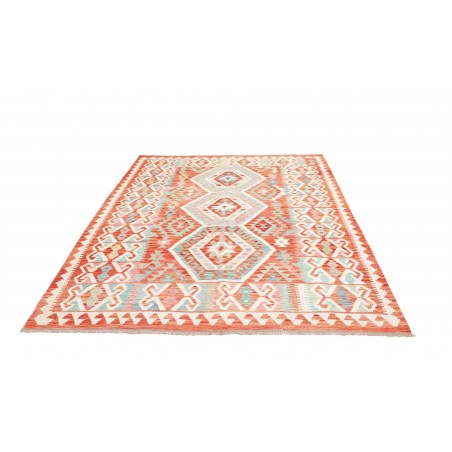 Tappeto Kilim Afghanistan bianco arancione 180x240