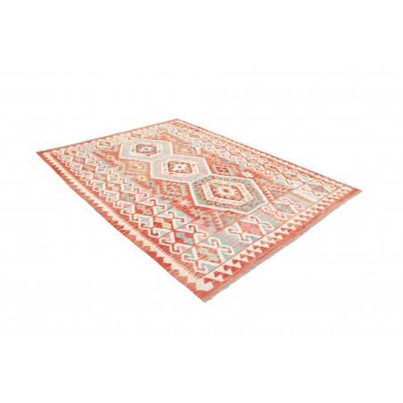 Tappeto Kilim Afghanistan bianco arancione 180x240