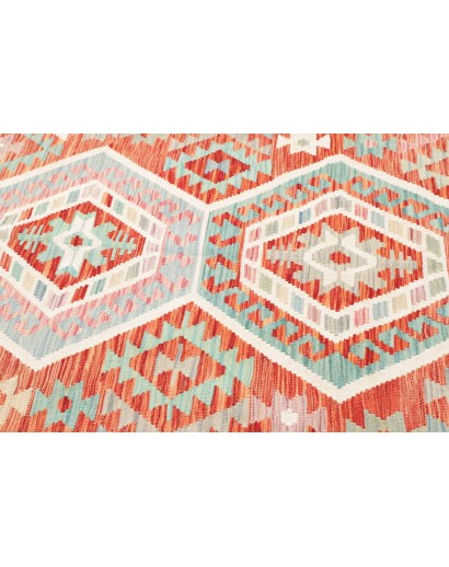 Tappeto Kilim Afghanistan bianco arancione 180x240