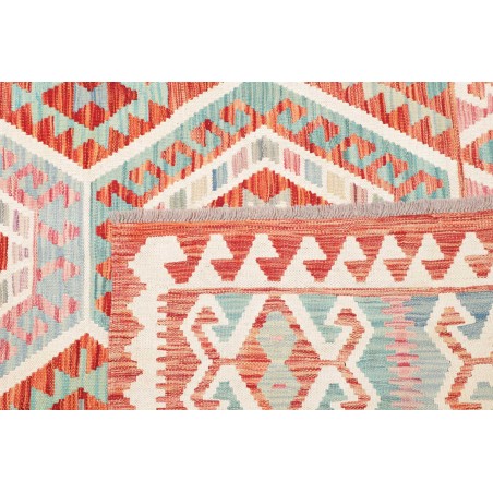 Tappeto Kilim Afghanistan bianco arancione 180x240