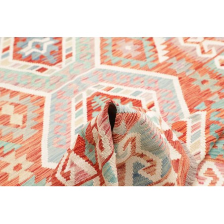 Tappeto Kilim Afghanistan bianco arancione 180x240