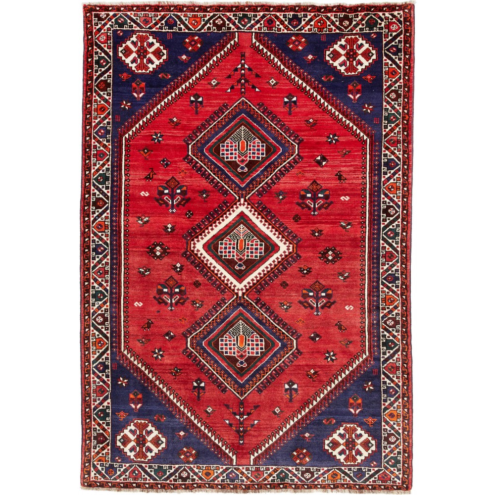 Tappeto Shiraz Persia marrone bianco 160x233 Tappeto Shiraz Persia marrone bianco 160x233