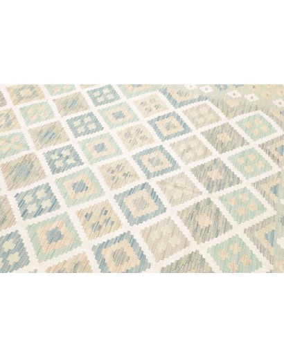 Tappeto Kilim Afghanistan bianco azzurro 174x244