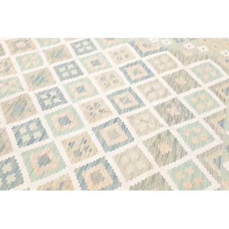 Tappeto Kilim Afghanistan bianco azzurro 174x244